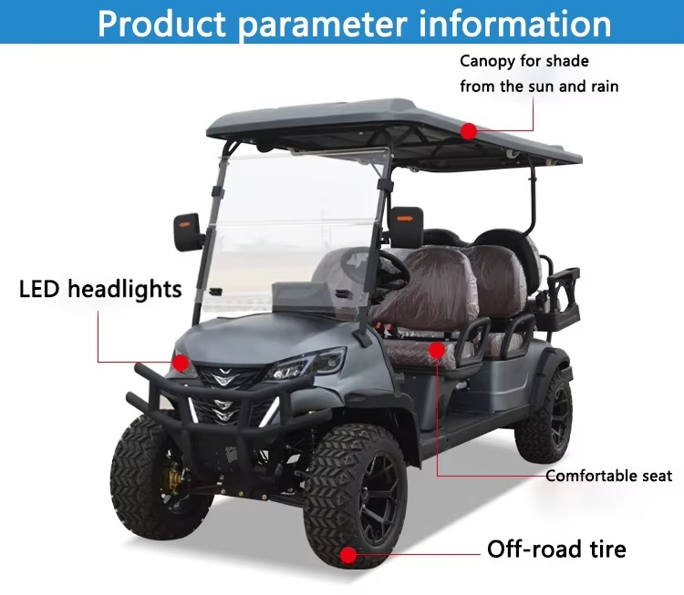4-wheel, 4-seater electric golf buggy