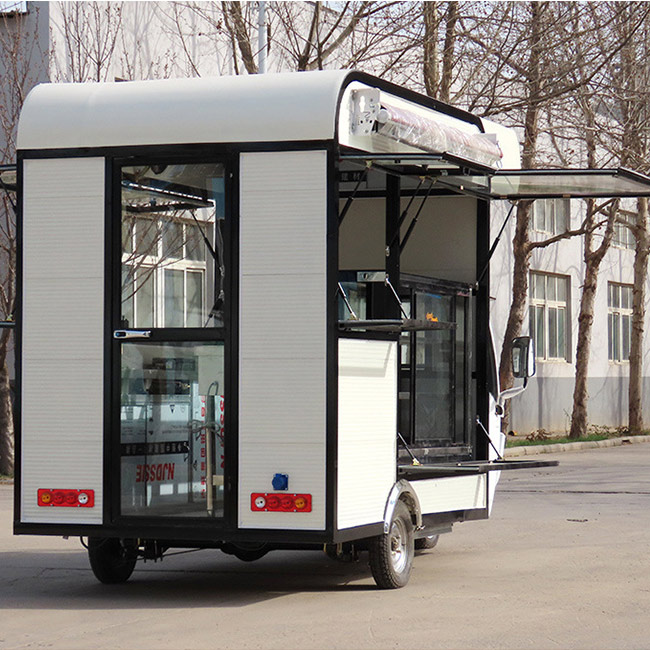 FT027-Hot Selling Street Legal Food Cart Battery Electric Mobile Food Cart 3 Wheels Refrigerated Food Carts for Business