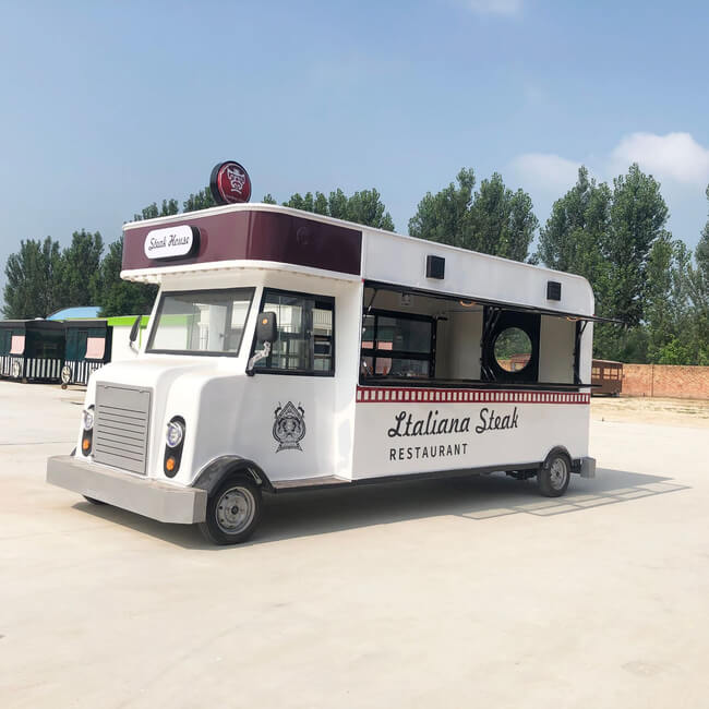 FT030-Multifunctional Electric Mobile Food Truck | 4-Wheel Snack BBQ Fried Skewers Vending Cart for Sale