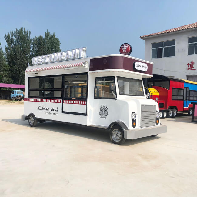 FT030-Multifunctional Electric Mobile Food Truck | 4-Wheel Snack BBQ Fried Skewers Vending Cart for Sale