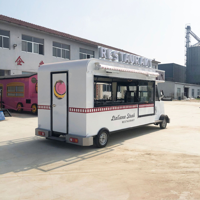 FT030-Multifunctional Electric Mobile Food Truck | 4-Wheel Snack BBQ Fried Skewers Vending Cart for Sale