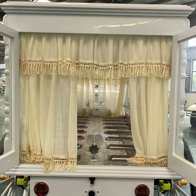 FH010-Best Seller Electric Hearse Hearse Royal Style Funeral Carriage white and black Ornate Luxury Funeral Vehicle for Export