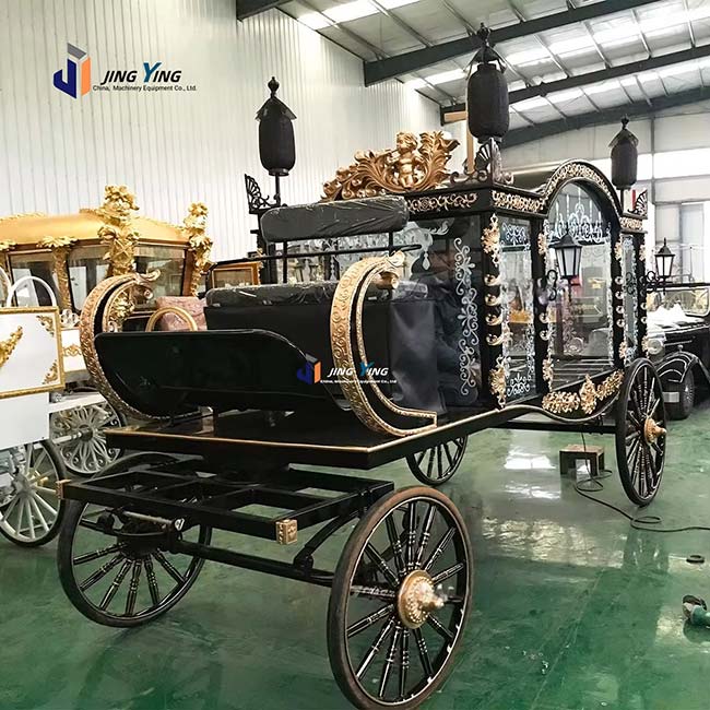 FH010-Best Seller Electric Hearse Hearse Royal Style Funeral Carriage white and black Ornate Luxury Funeral Vehicle for Export