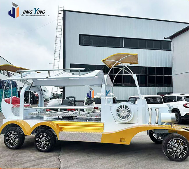 FH014-Traditional Royal Trailer Hearse Hearse white Funeral Carriage Luxury Gold Decor Burial Car for Professional Funerals