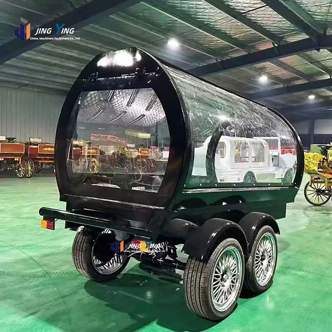 FH016-Trailer Hearse Merging Tradition with Modernity Suitable for Funerals and Memorials Offering Customization Options for All Events