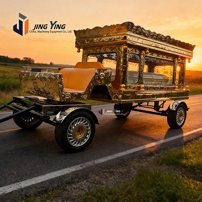 FH018-The Most Popular Flower Decorated Hearse Cars Handmade Hearse Vehicle Electric/Horse-drawn Funeral Van on Sale