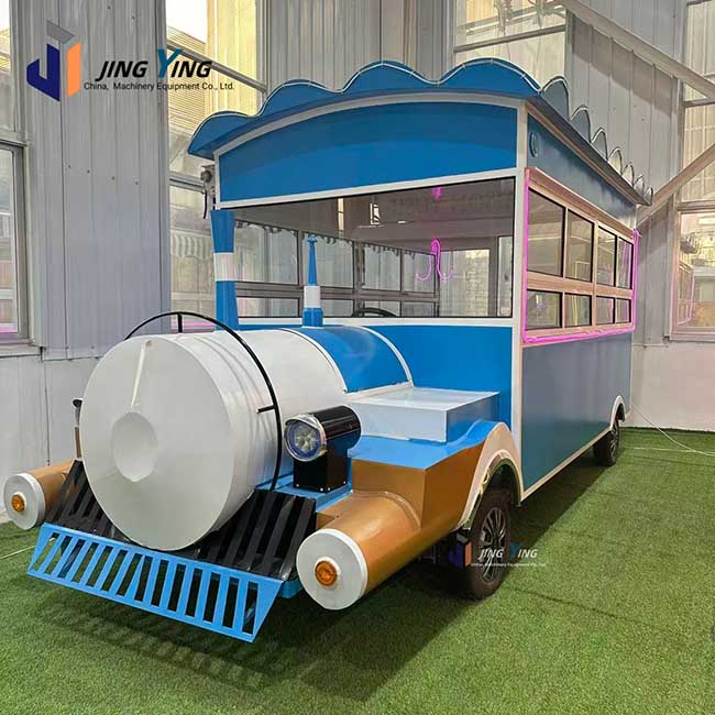 FT011-Electric food Cart Stainless Steel Mobile Kitchen Customizable Patty Grill Topping Station Logo Branding Electric Powered for Urban Use