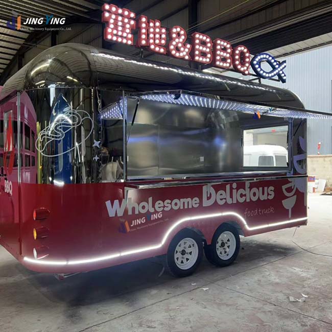 FT012-Factory Direct Sale Mobile Food Truck Fully Equipped Street Food Trailer for Coffee BBQ Hot Dog Catering Cart