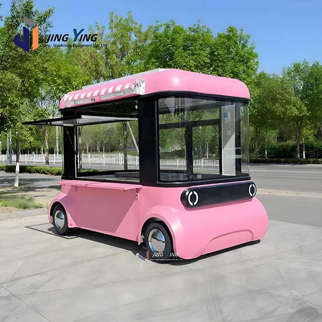 FT016-2026 Colorful Cartoon Food Truck with Complete Kitchen Equipment for Snacks and Beverages - Customizable Options Available