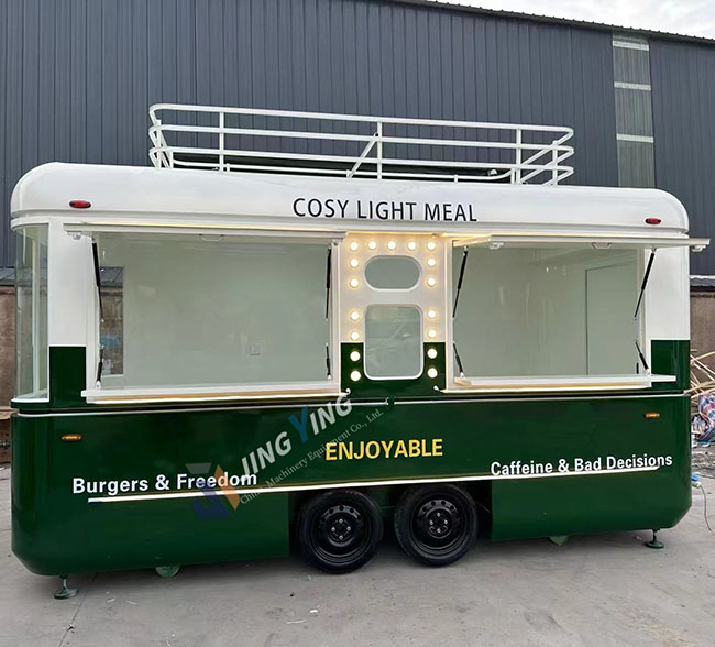 FT017-Personalized Non-powered food trailer Pizza Food Truck with Customizable Size Logo Engraving for Commercial Use