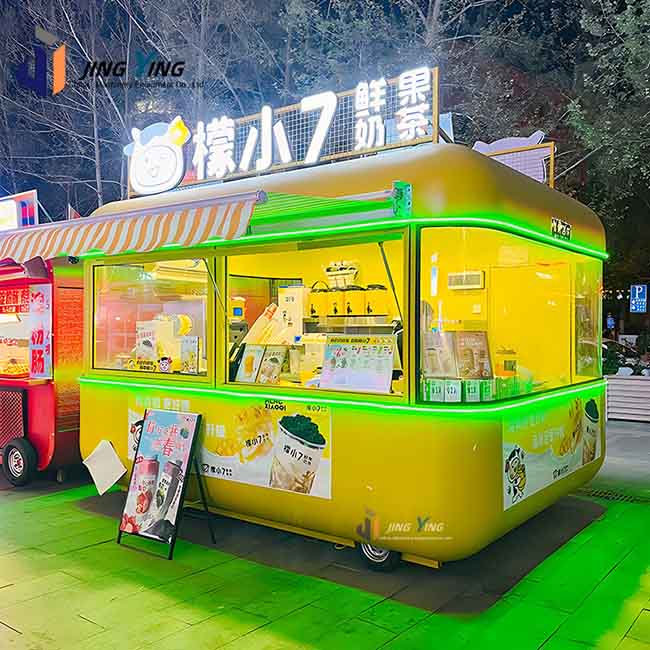 FT017-Personalized Non-powered food trailer Pizza Food Truck with Customizable Size Logo Engraving for Commercial Use