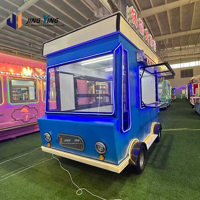 FT022-Hot sale Outdoor Commercial Mobile Electric Powered Coffee Ice Cream Beverage Food Truck with Full Kitchen Equipment