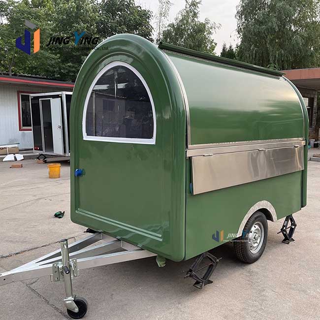 FT023-Electric Mobile Ice Cream Coffee BBQ Fast Food Trucks Fully Equipped Outdoor Pizza Hot Dog Food Trailers for Sale with Lights