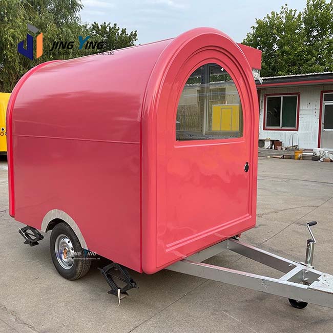 FT023-Electric Mobile Ice Cream Coffee BBQ Fast Food Trucks Fully Equipped Outdoor Pizza Hot Dog Food Trailers for Sale with Lights