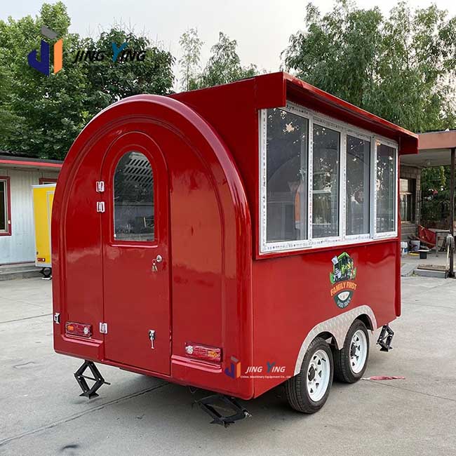 FT023-Electric Mobile Ice Cream Coffee BBQ Fast Food Trucks Fully Equipped Outdoor Pizza Hot Dog Food Trailers for Sale with Lights