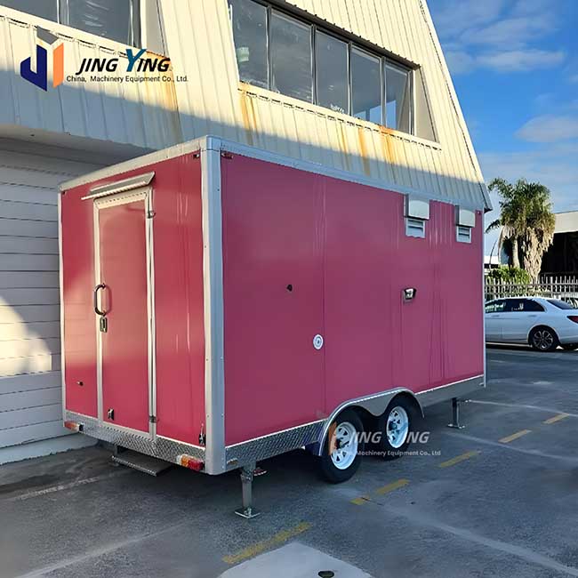 FT024- Concession Food Trailer Customer Unique Design Colorful Painting Fashion Street Vending Cart