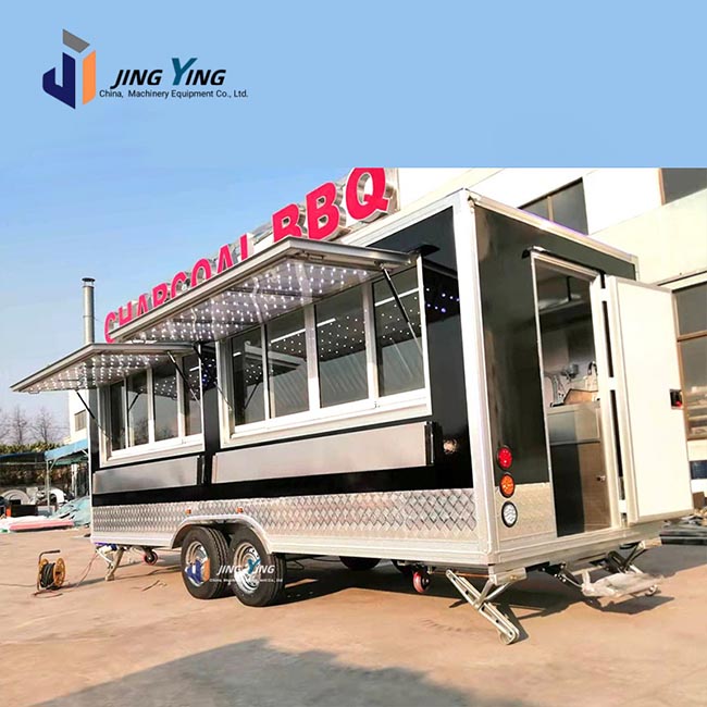 FT024- Concession Food Trailer Customer Unique Design Colorful Painting Fashion Street Vending Cart