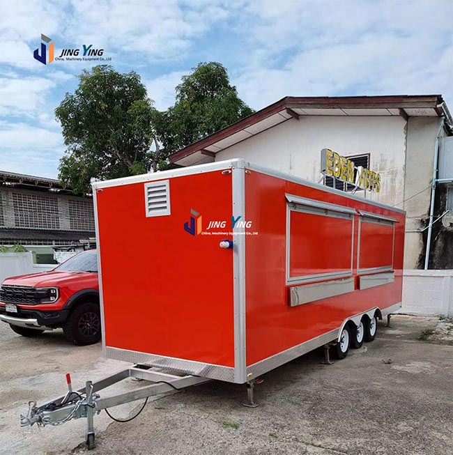 FT024- Concession Food Trailer Customer Unique Design Colorful Painting Fashion Street Vending Cart