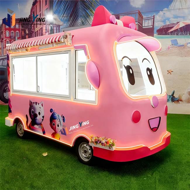 FT025-Style Little Fish Design Food Trailer Mobile Food Truck Fully Equipped for Coffee Pizza Ice Cream Snack