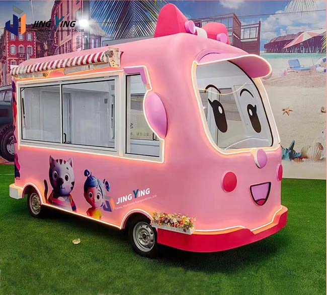 FT025-Style Little Fish Design Food Trailer Mobile Food Truck Fully Equipped for Coffee Pizza Ice Cream Snack