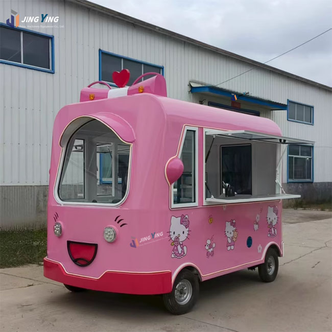 FT025-Style Little Fish Design Food Trailer Mobile Food Truck Fully Equipped for Coffee Pizza Ice Cream Snack