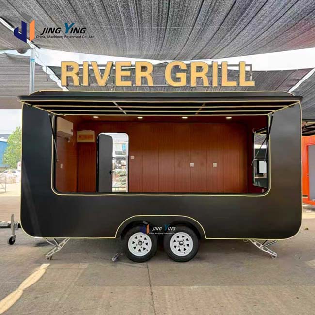 FT026-Durable Stainless Steel Food Trailer Mobile Food Truck Fully Equipped for BBQ Coffee Pizza Catering