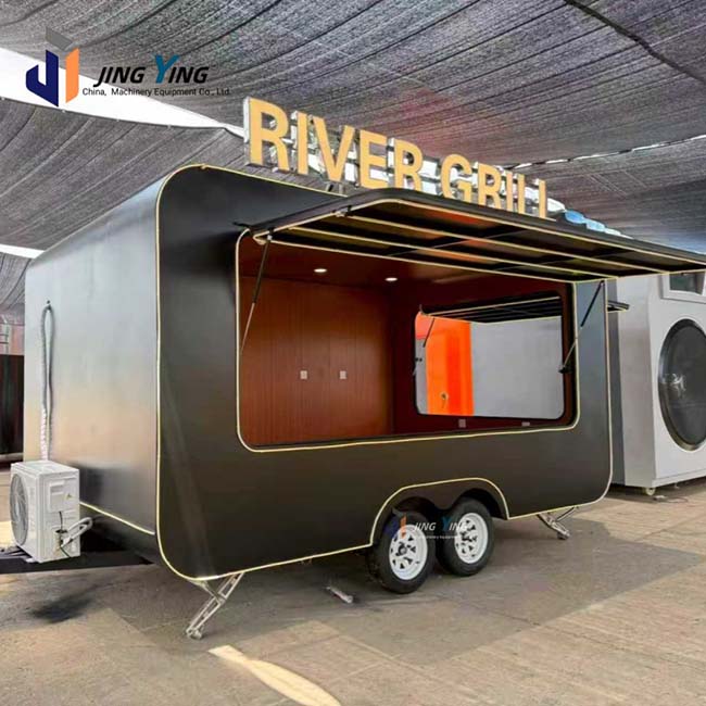 FT026-Durable Stainless Steel Food Trailer Mobile Food Truck Fully Equipped for BBQ Coffee Pizza Catering