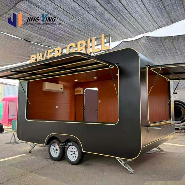 FT026-Durable Stainless Steel Food Trailer Mobile Food Truck Fully Equipped for BBQ Coffee Pizza Catering