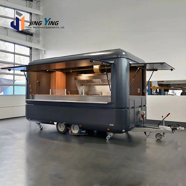 FT026-Durable Stainless Steel Food Trailer Mobile Food Truck Fully Equipped for BBQ Coffee Pizza Catering