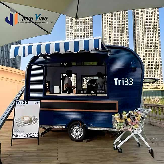 FT007-Wholesale Price Mobile Food Truck Fully Equipped Street Food Trailer for BBQ Coffee Taco Mobile Kitchen Cart