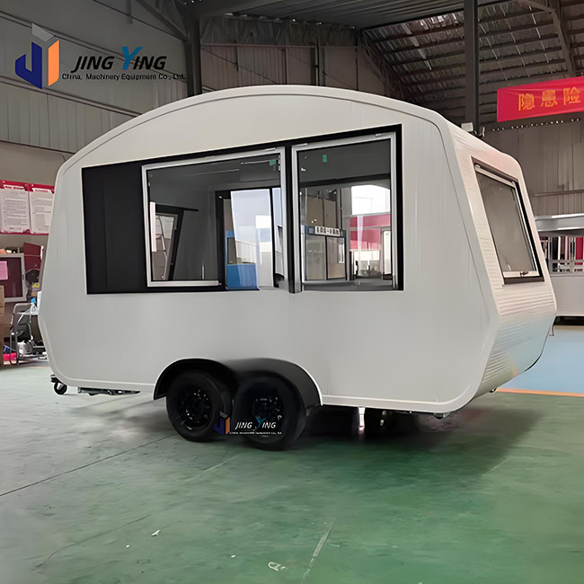FT008-Portable Mobile Food Truck Small Food Trailer for Street Coffee Ice Cream Hot Dog Juice Catering Kitchen Cart