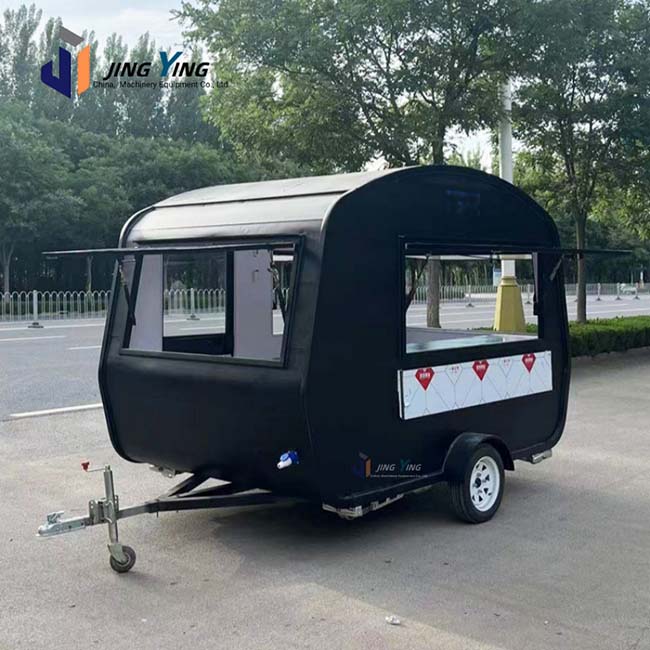FT008-Portable Mobile Food Truck Small Food Trailer for Street Coffee Ice Cream Hot Dog Juice Catering Kitchen Cart