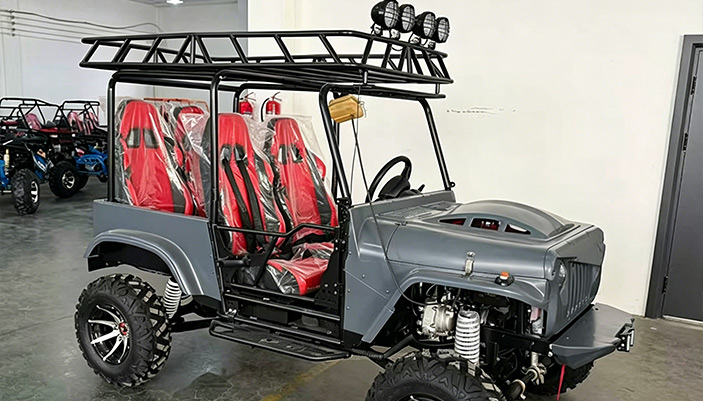 Customer Customization Case: 350cc 4-Seat Mini Grey Jeep – Shaft Drive Gasoline Off-Road Vehicle