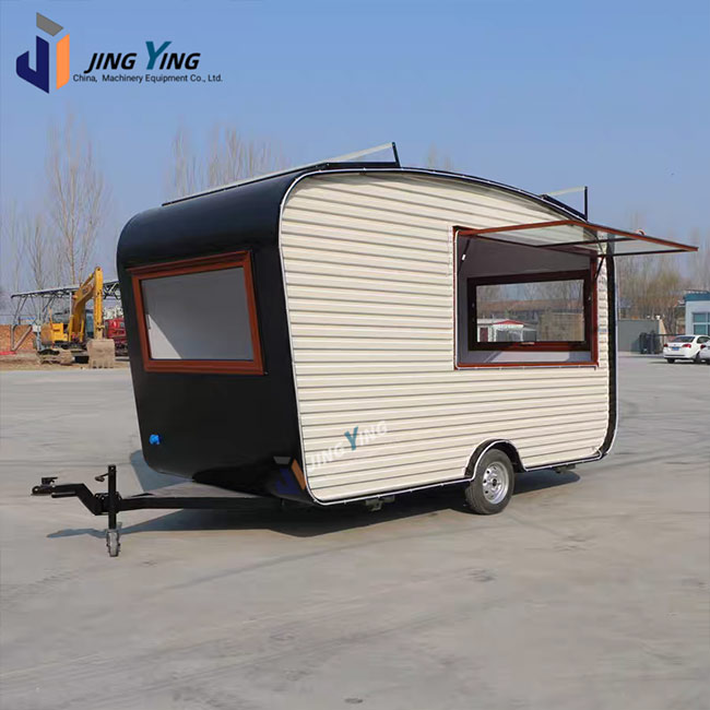 FT001-Fast Food Vending Cart Food Trailer Outdoor Mobile Food Car Mobile Coffee Equipped Truck