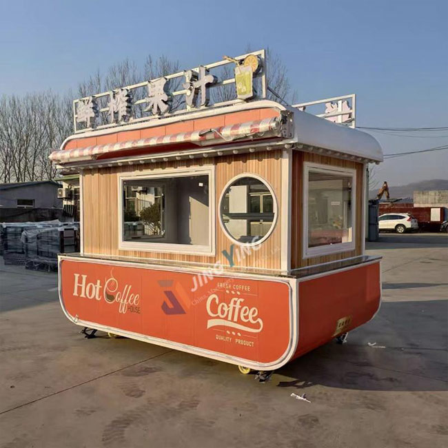 FT001-Fast Food Vending Cart Food Trailer Outdoor Mobile Food Car Mobile Coffee Equipped Truck