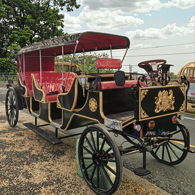 HC001-Sightseeing Tourist Horse Drawn European Horse Carts Wagon Carriage Wedding Electric Horse Carriage Horse Carts for Sale