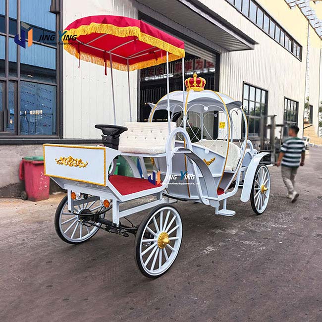 HC008-Elegant Cinderella Pumpkin Horse Carriage  Royal Princess Cart for Bridal Procession & Event Rental Business