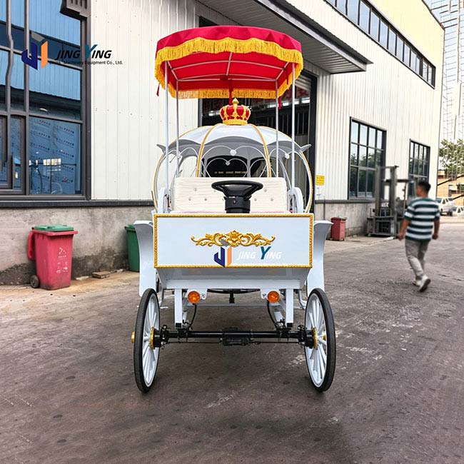 HC008-Elegant Cinderella Pumpkin Horse Carriage  Royal Princess Cart for Bridal Procession & Event Rental Business