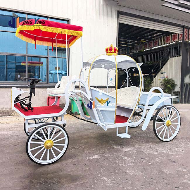 HC008-Elegant Cinderella Pumpkin Horse Carriage  Royal Princess Cart for Bridal Procession & Event Rental Business