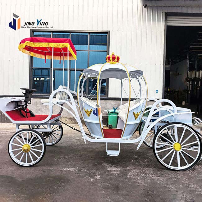 HC008-Elegant Cinderella Pumpkin Horse Carriage  Royal Princess Cart for Bridal Procession & Event Rental Business